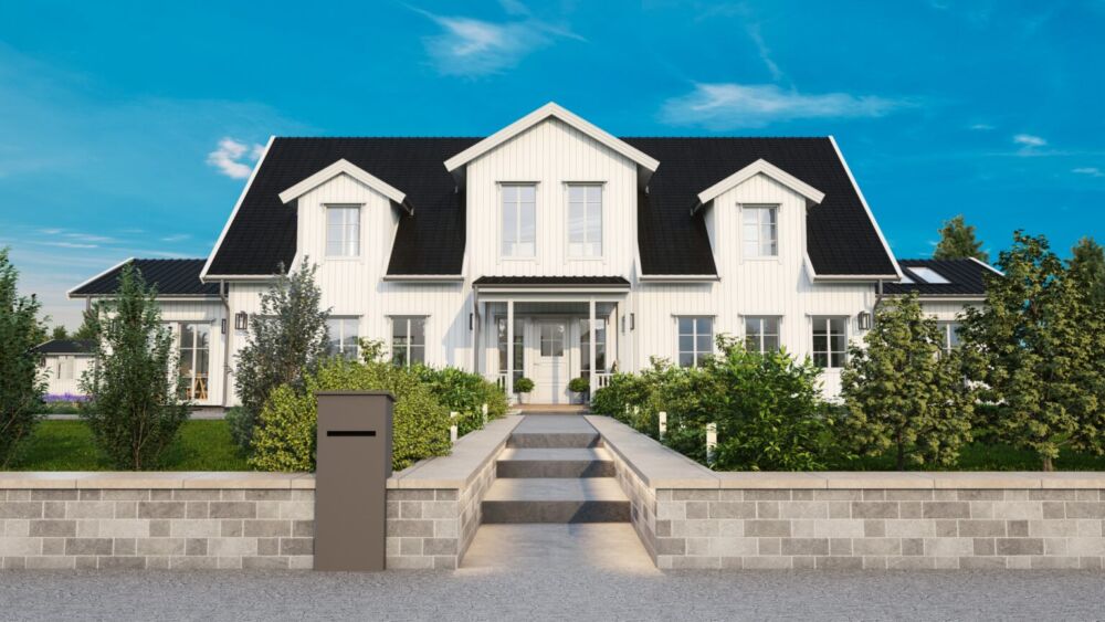 Stort hus med stödmur Hitta bygglovshandlingar Bygglovsritningar Uppsala